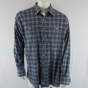 Onward Reserve Long Sleeve Button Up Shirt Mens XL Blue‎ / Gray